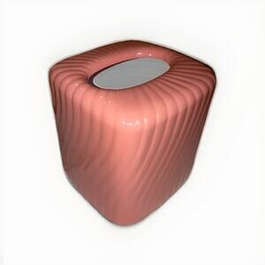 Vintage Andre Richard Japan Tissue Box Cover Pink Salmon Acrylic 5x6”